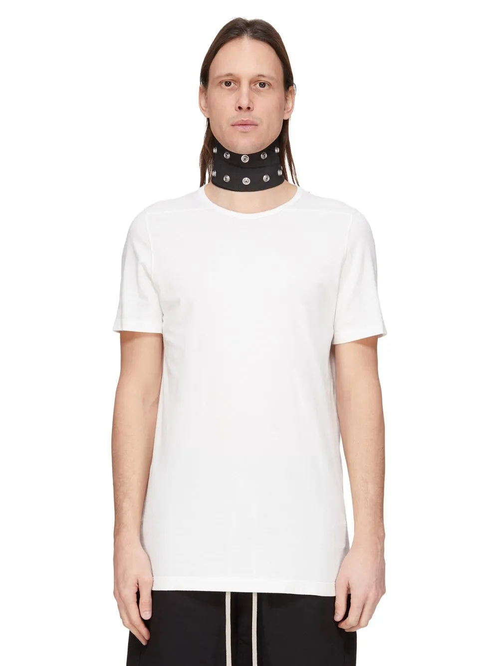 Drkshdw Concordians Strobe Neck Band In 13Oz Black Wax Denim