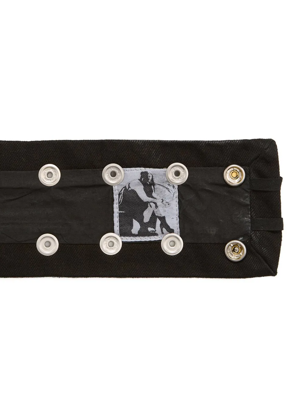 Drkshdw Concordians Strobe Neck Band In 13Oz Black Wax Denim
