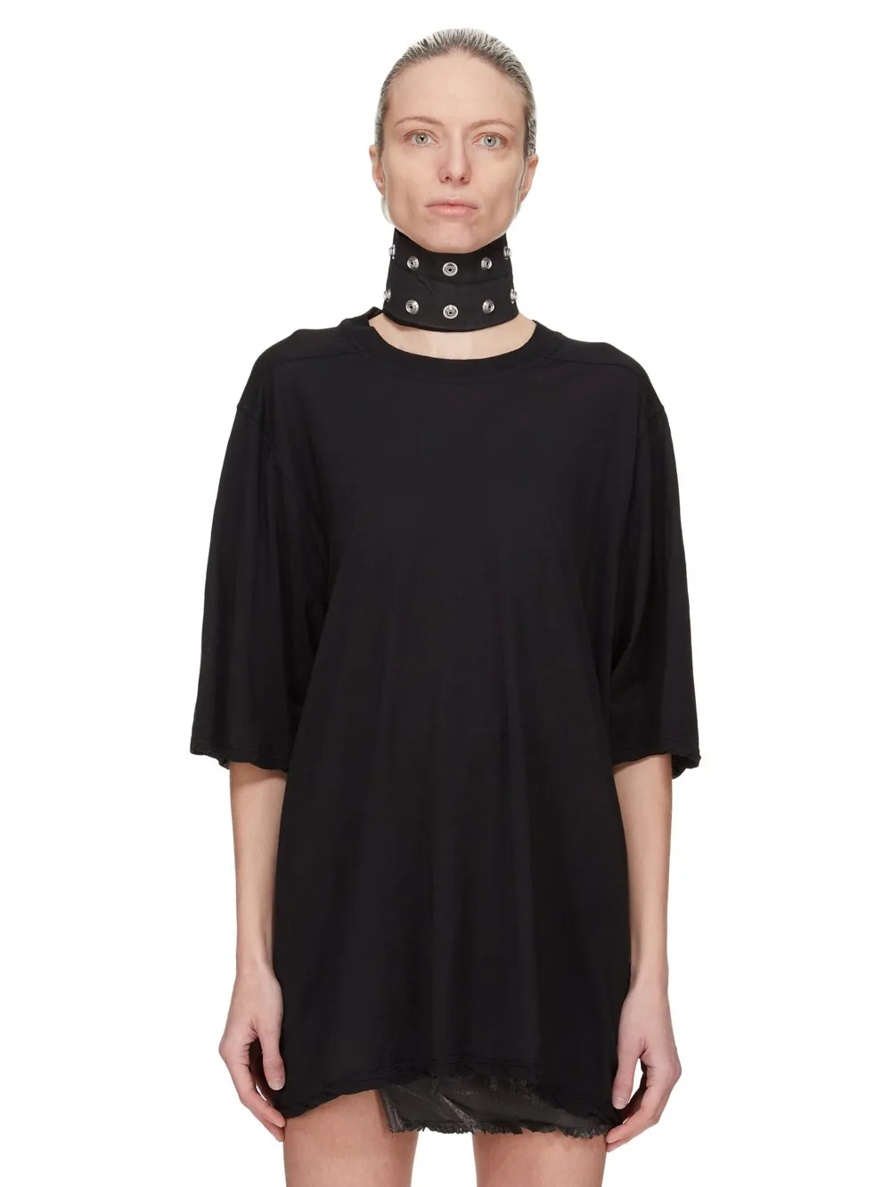 Drkshdw Concordians Strobe Neck Band In 13Oz Black Wax Denim