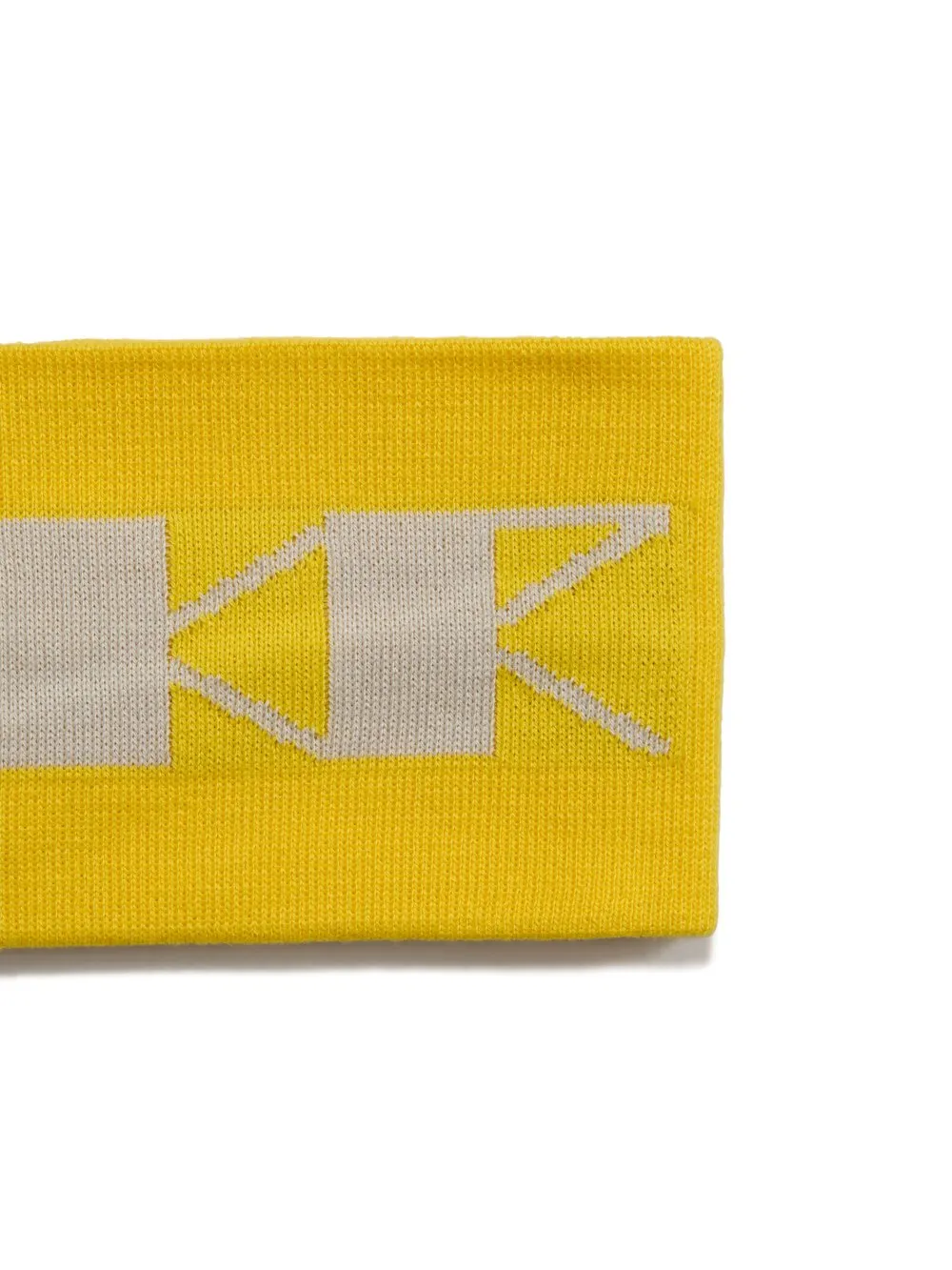 Drkshdw Concordians Headband In Lemon/Pearl Cotton Knit
