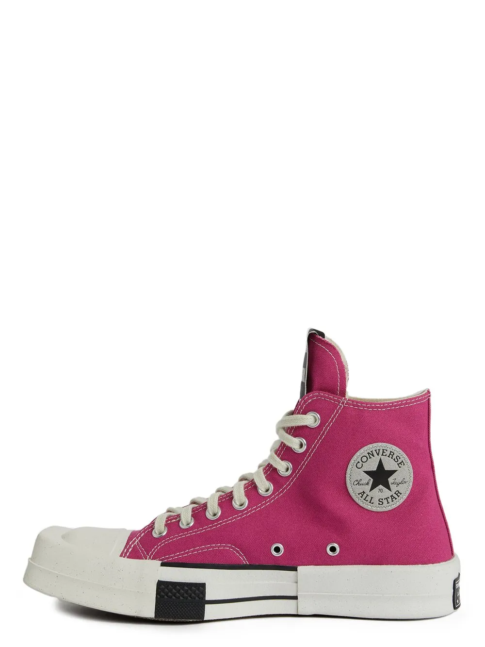 Converse X Drkshdw Turbodrk Laceless Hi In Hot Pink And White.