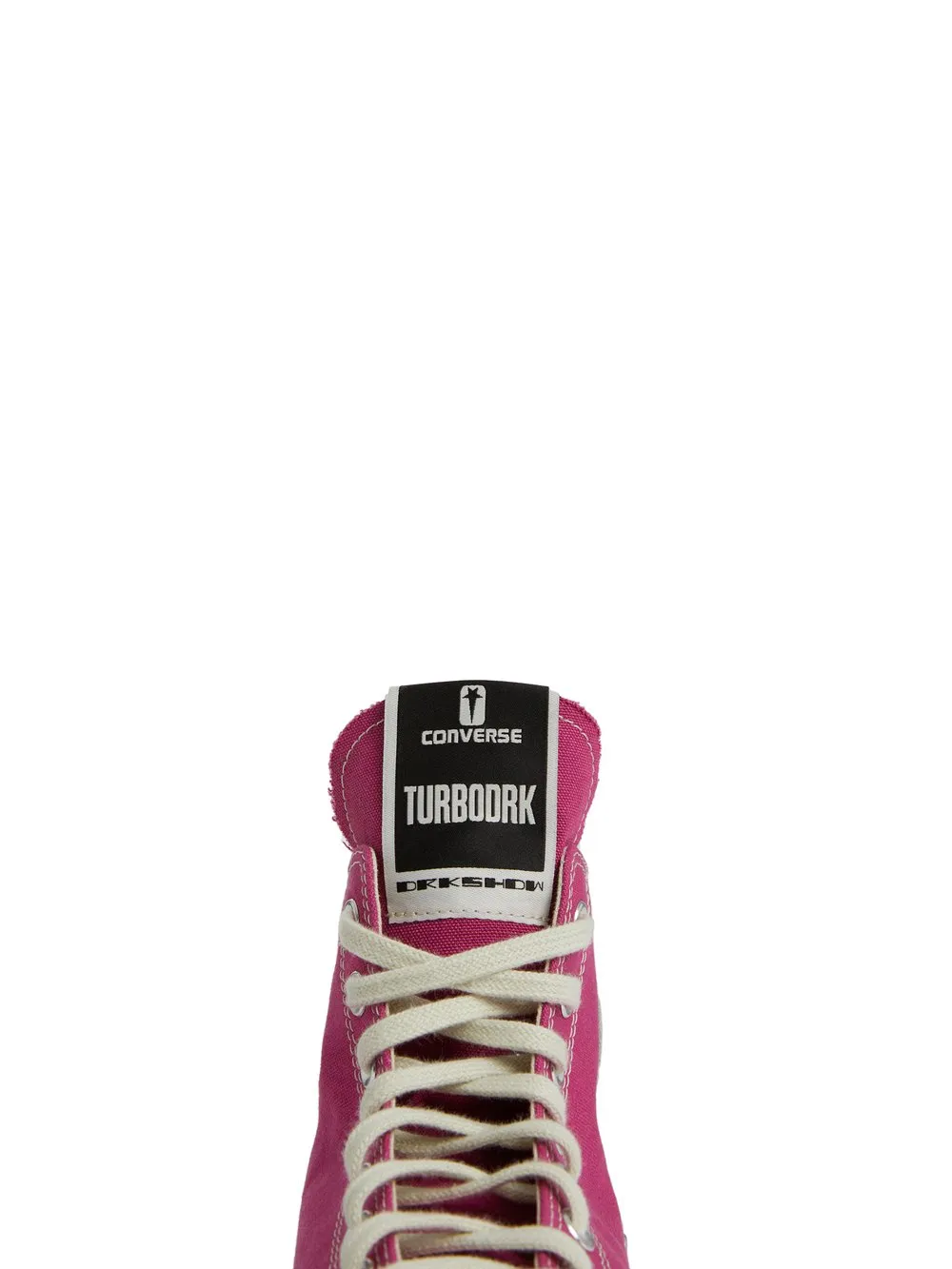 Converse X Drkshdw Turbodrk Laceless Hi In Hot Pink And White.