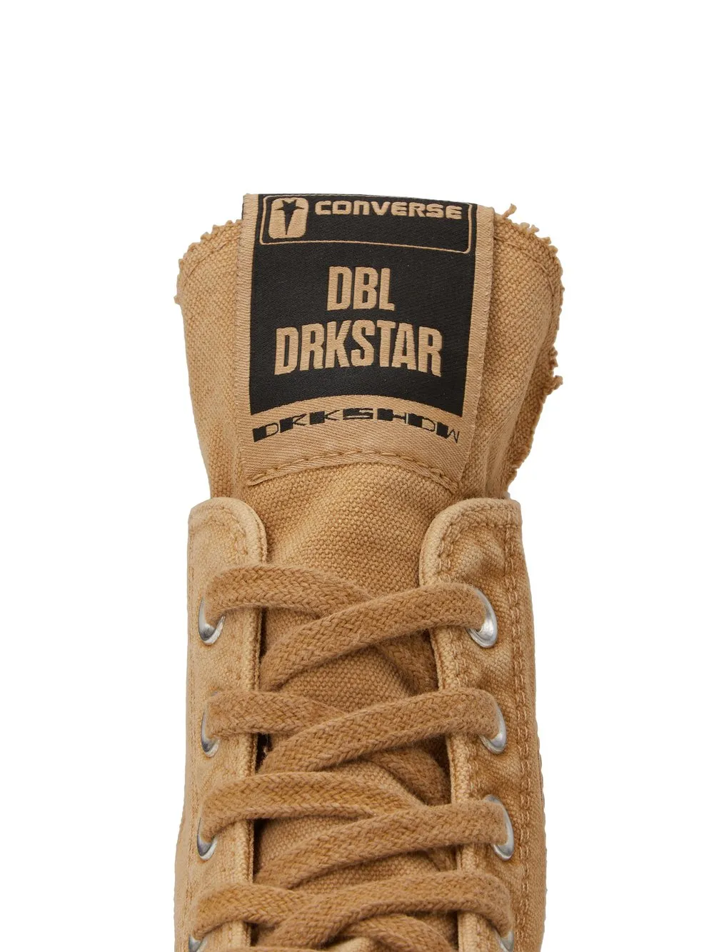 Converse X Drkshdw Dbl Drkstar Hi In Overdyed Canvas In Blonde