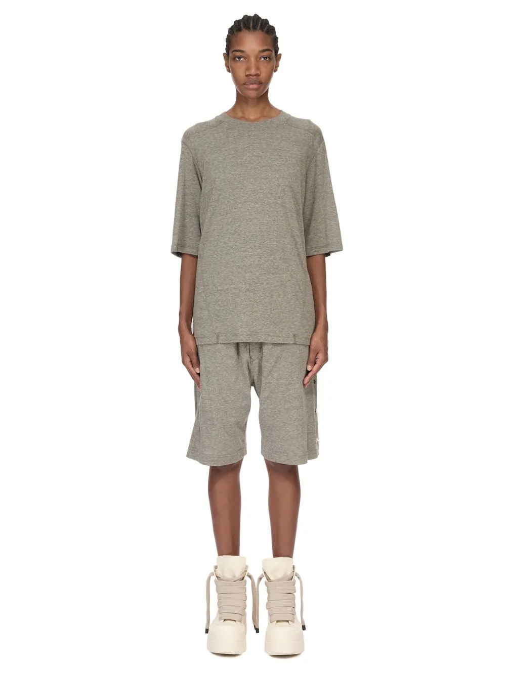Drkshdw Temple Walrus T In Grey Melange Jersey
