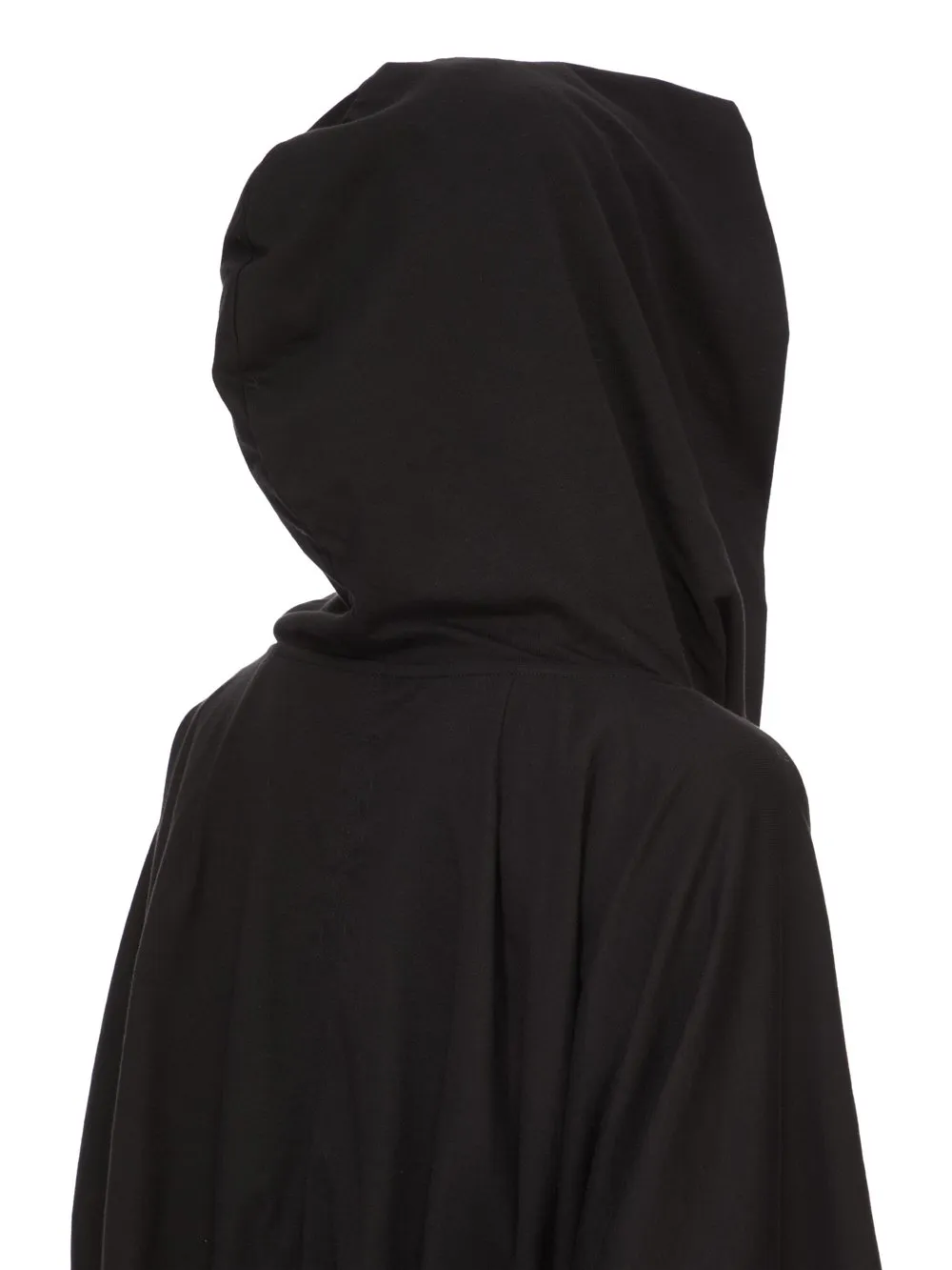 Drkshdw Temple Cropped Hooded Top In Black Medium Weight Cotton Jersey