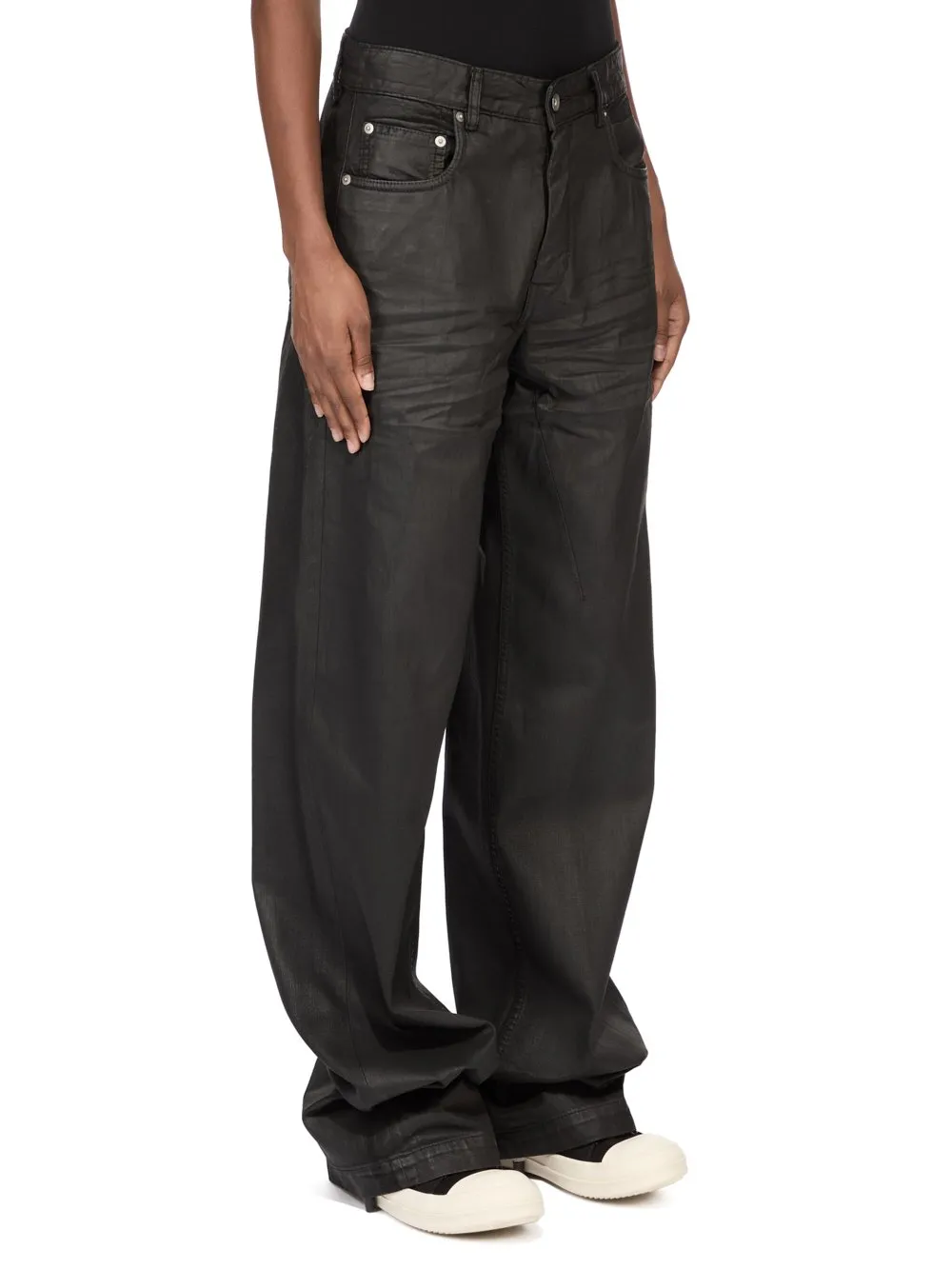 Drkshdw Temple Geth Jeans In Black 8Oz Deep Black Denim
