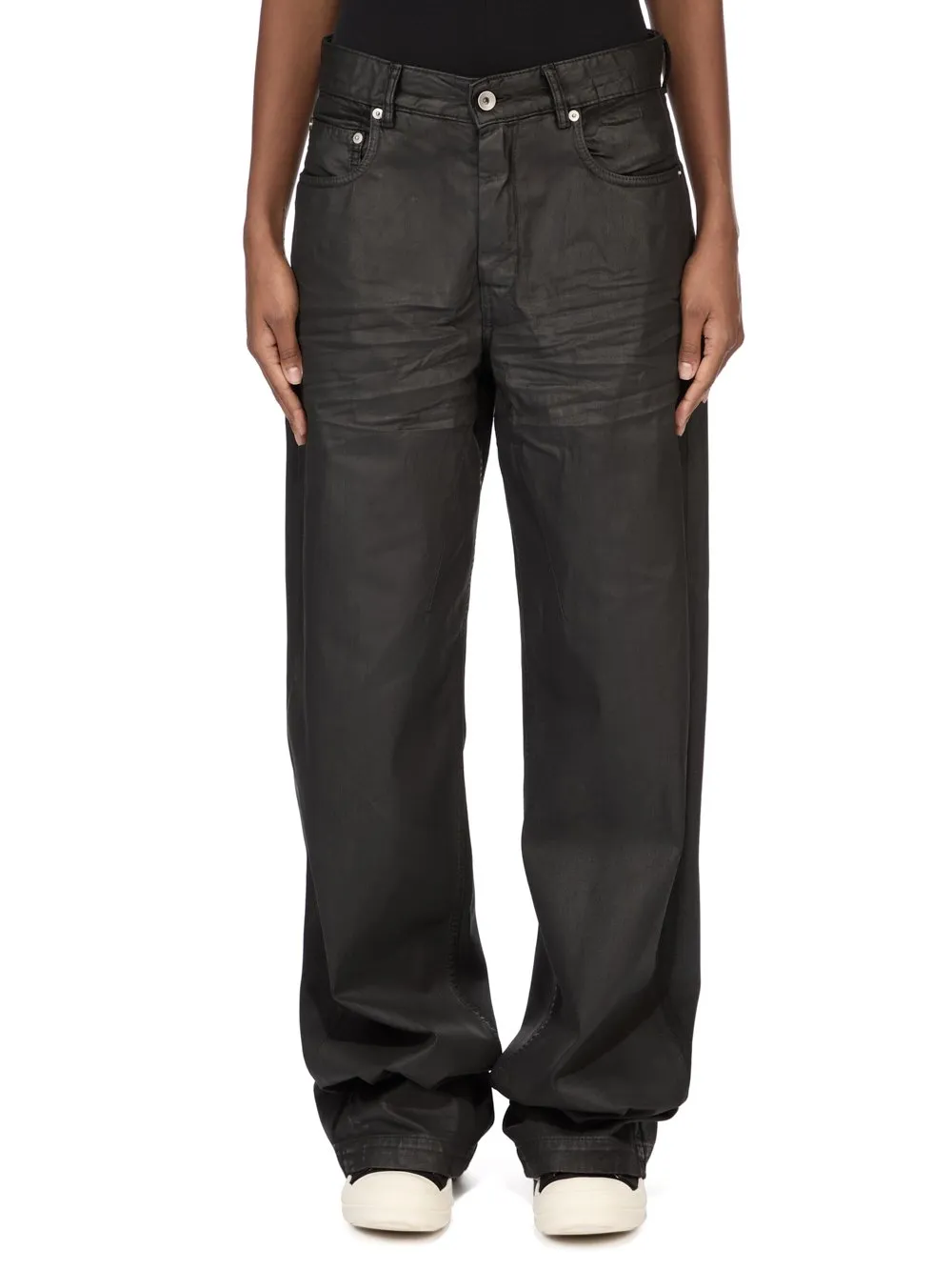 Drkshdw Temple Geth Jeans In Black 8Oz Deep Black Denim