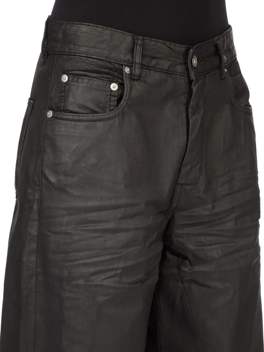 Drkshdw Temple Geth Jeans In Black 8Oz Deep Black Denim