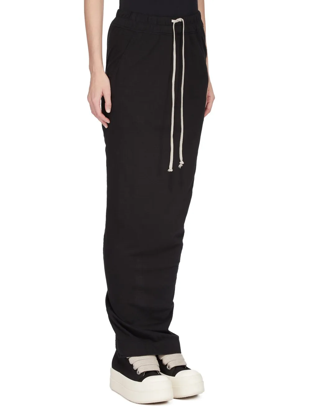 Drkshdw Temple Pull On Pillar Skirt In Black Medium Weight Cotton Jersey