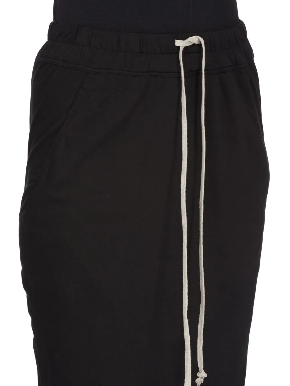 Drkshdw Temple Pull On Pillar Skirt In Black Medium Weight Cotton Jersey