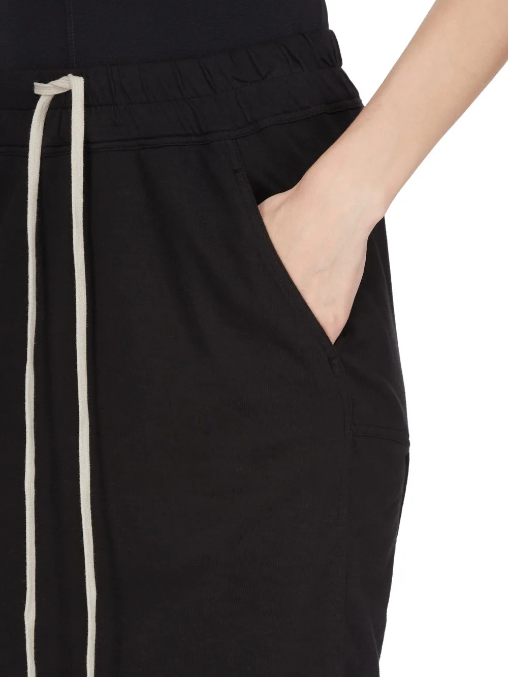 Drkshdw Temple Pull On Pillar Skirt In Black Medium Weight Cotton Jersey