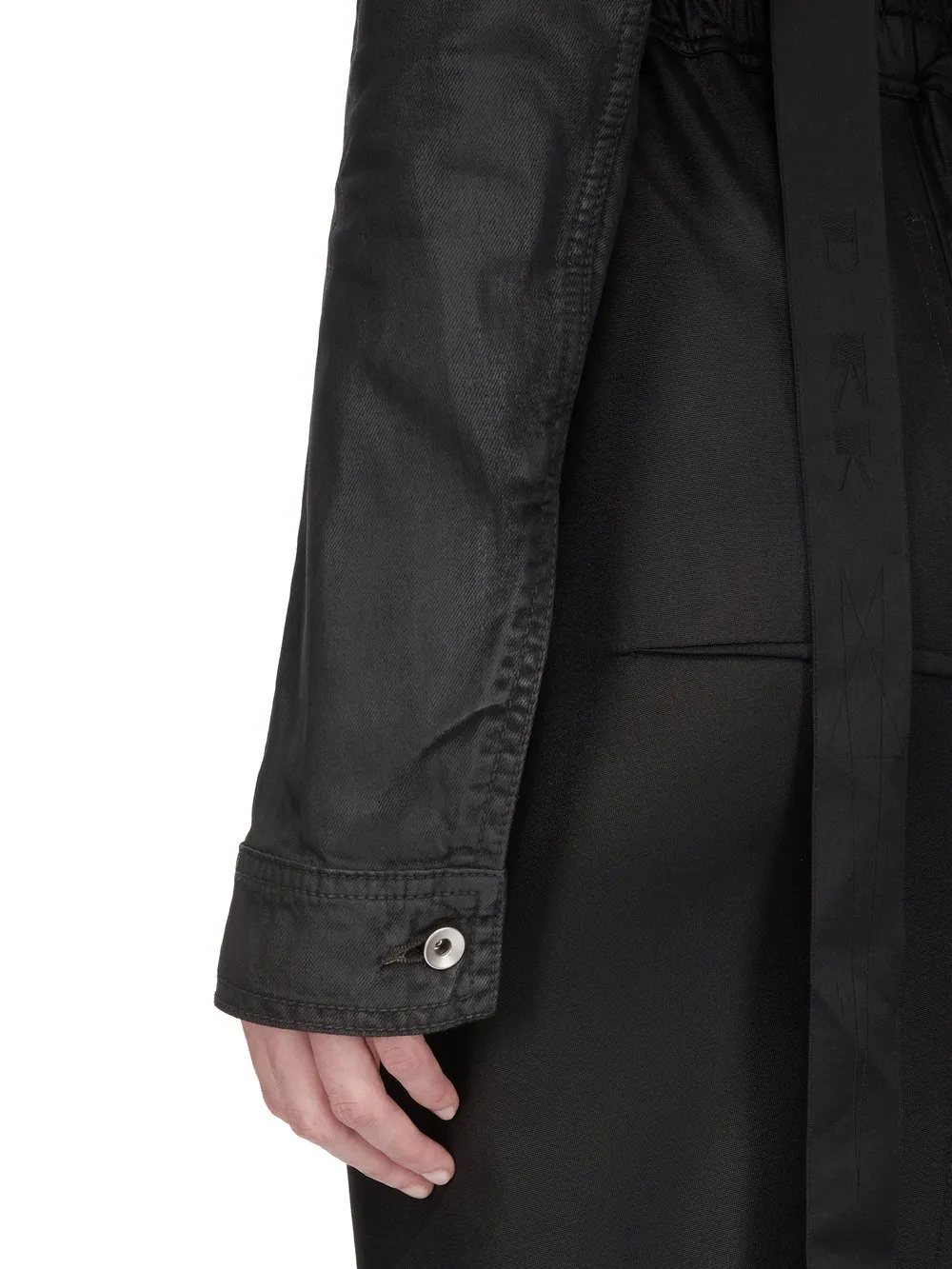 Drkshdw Temple Tec Trucker In Black 8Oz Deep Black Denim