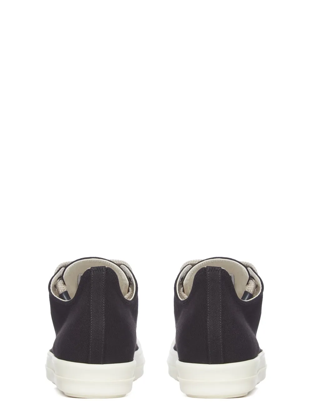 Drkshdw Temple Jumbolace Low Sneaks In Black/Milk/Milk 13Oz Overdyed Denim