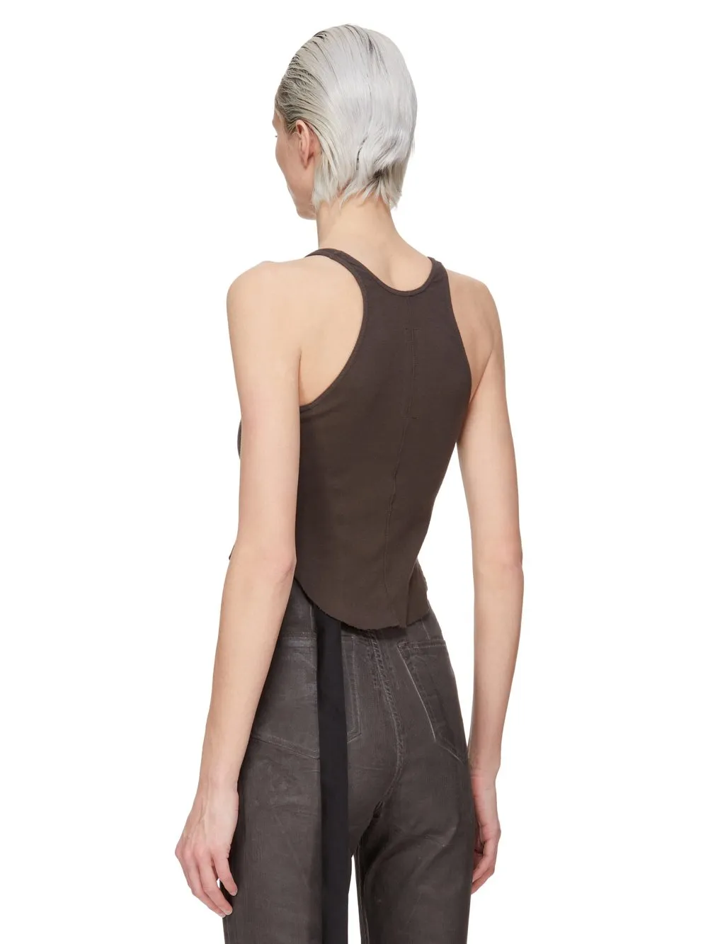 Drkshdw Concordians Basic Rib Tank In Darkdust Medium Weight Cotton Jersey