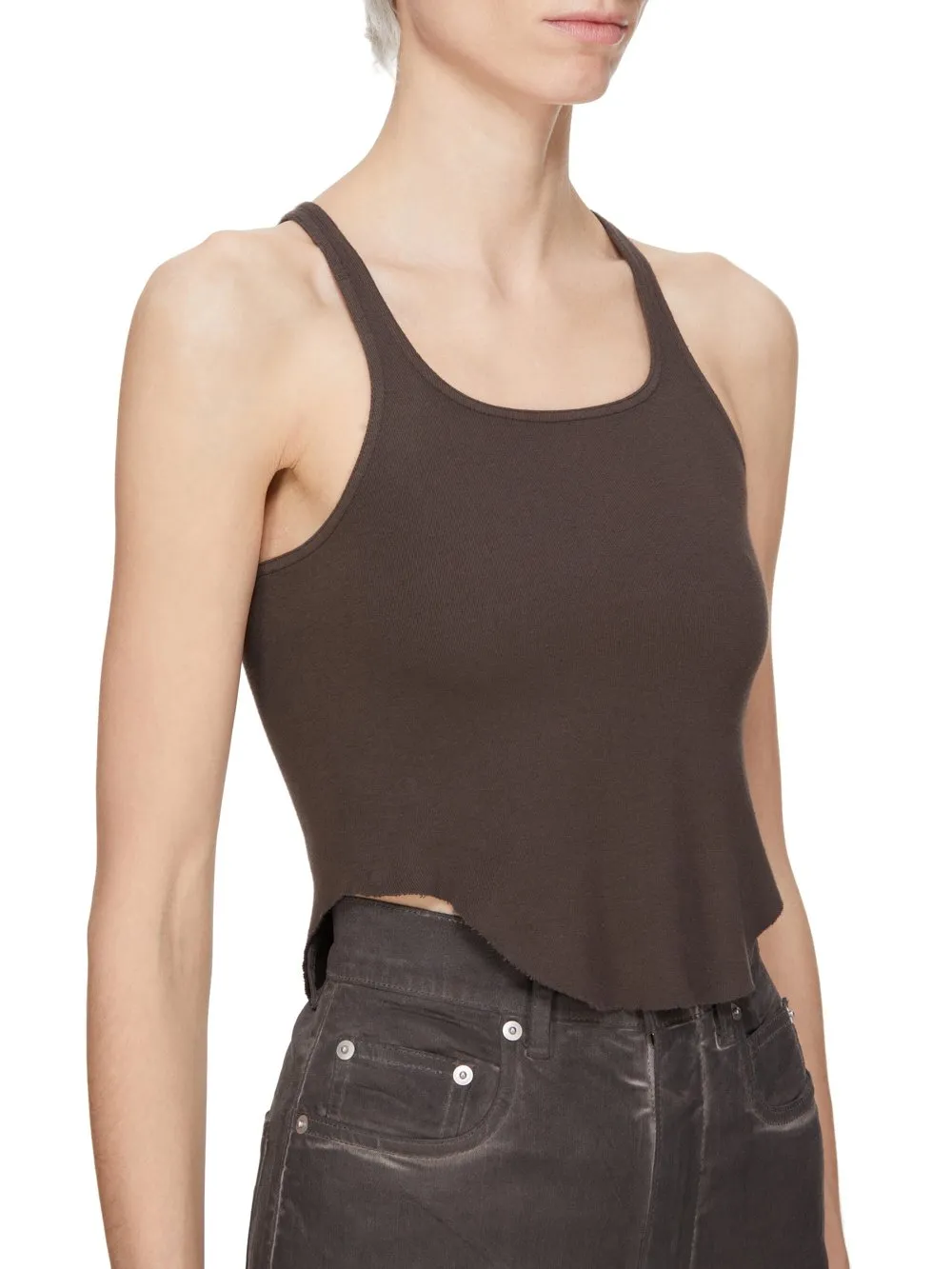 Drkshdw Concordians Basic Rib Tank In Darkdust Medium Weight Cotton Jersey