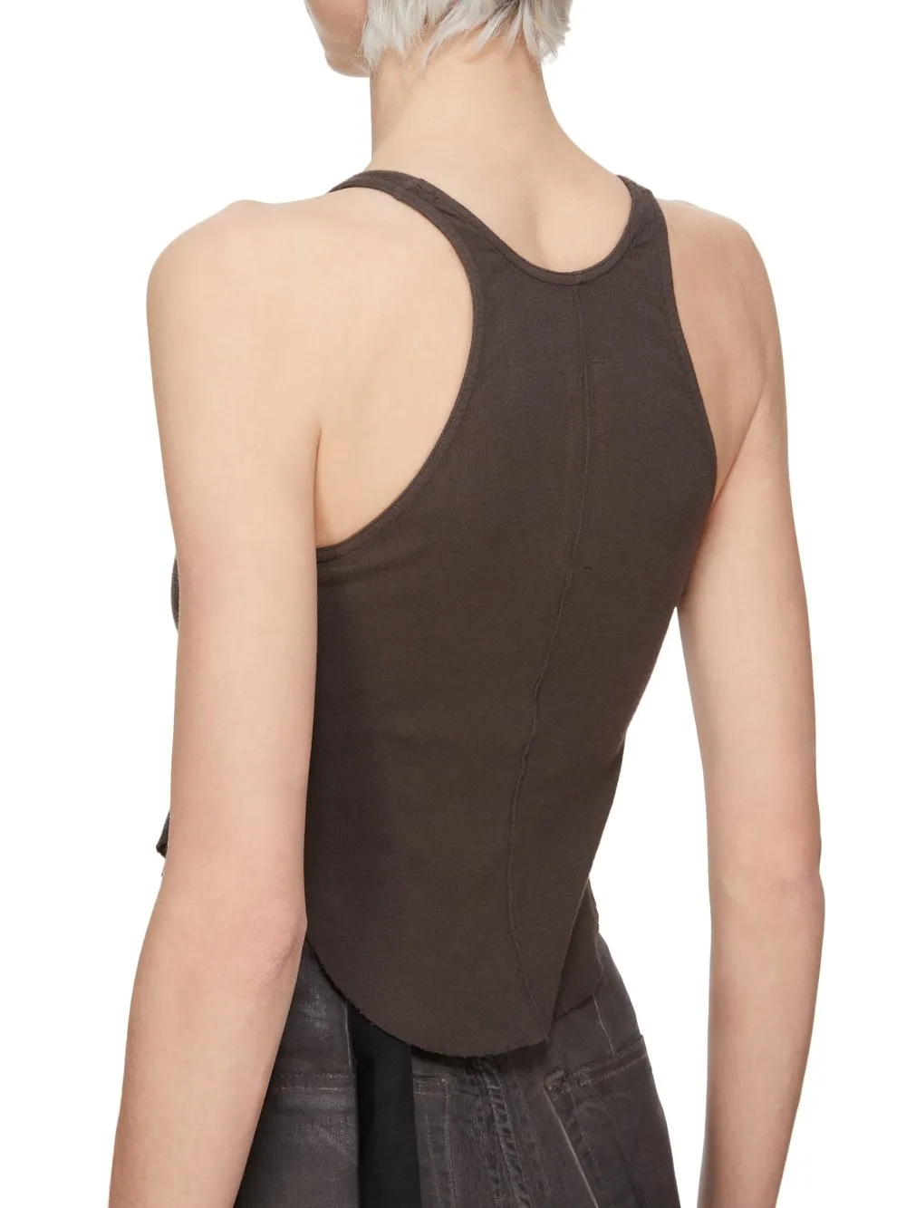 Drkshdw Concordians Basic Rib Tank In Darkdust Medium Weight Cotton Jersey
