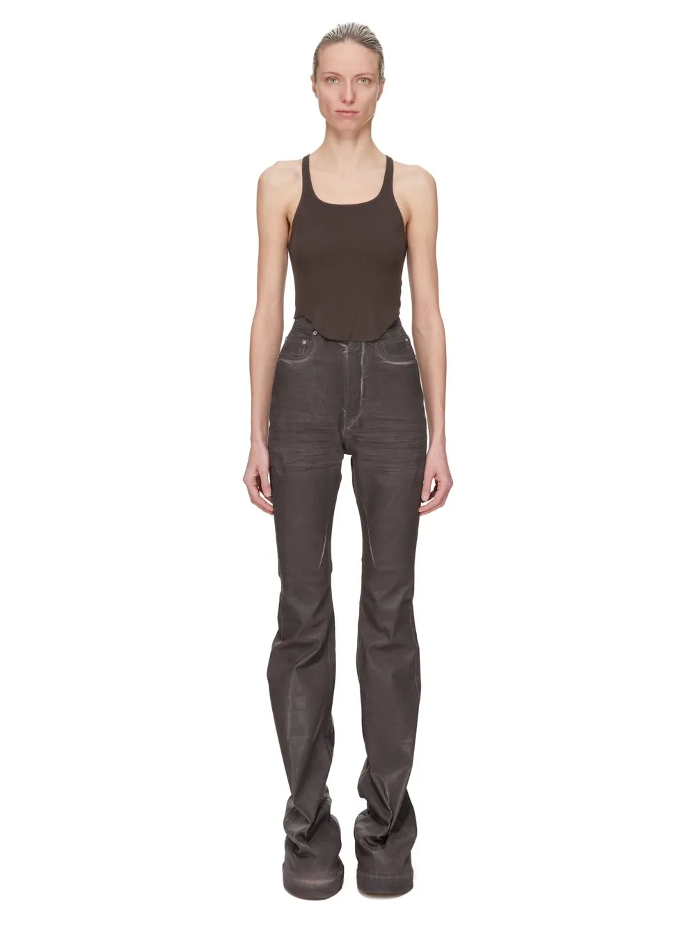 Drkshdw Concordians Basic Rib Tank In Darkdust Medium Weight Cotton Jersey