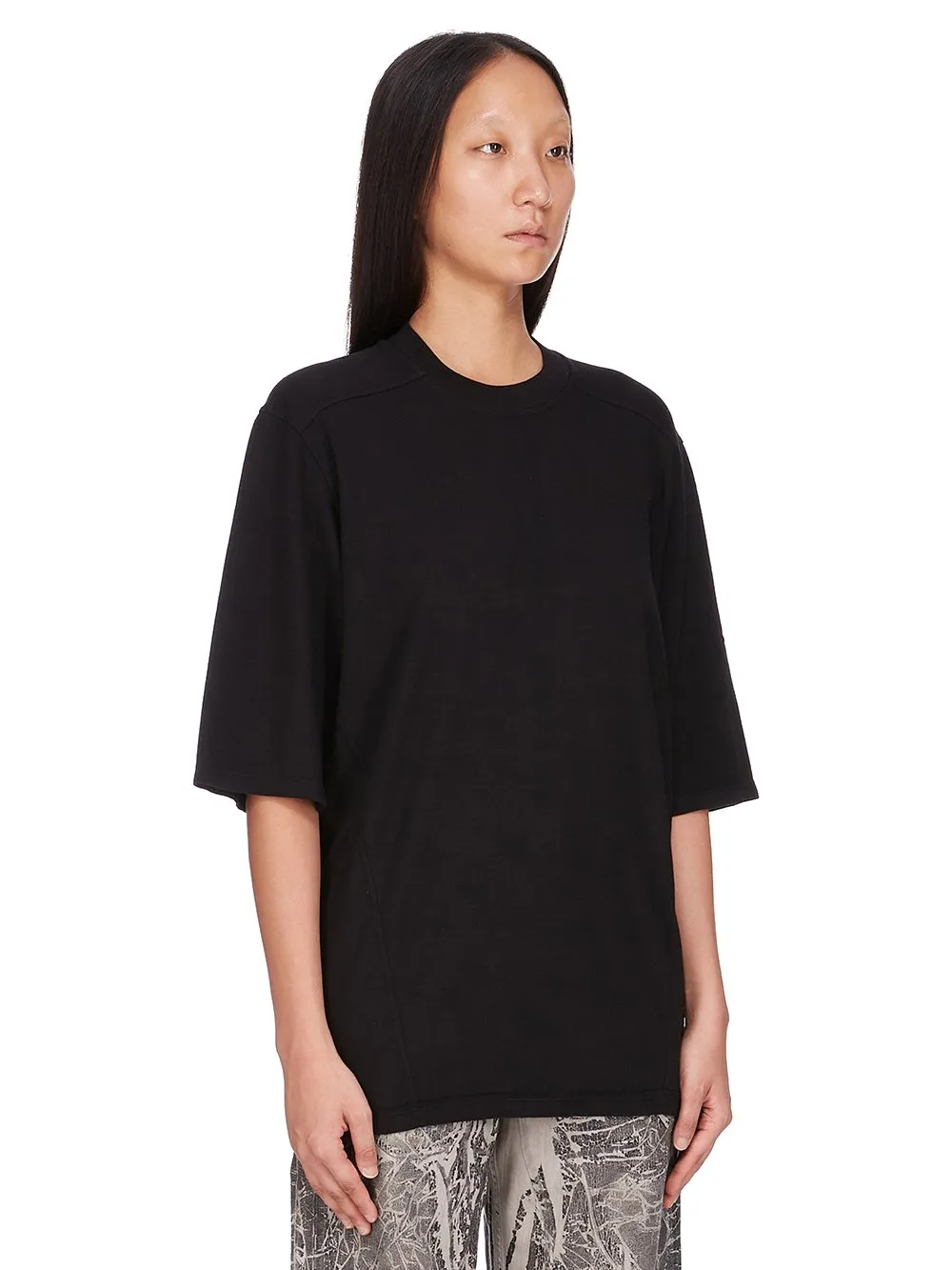 Drkshdw Concordians Walrus T In Black Double Brushed Jersey
