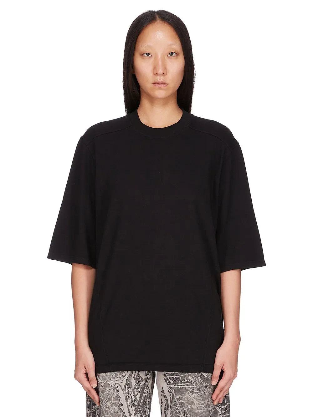 Drkshdw Concordians Walrus T In Black Double Brushed Jersey