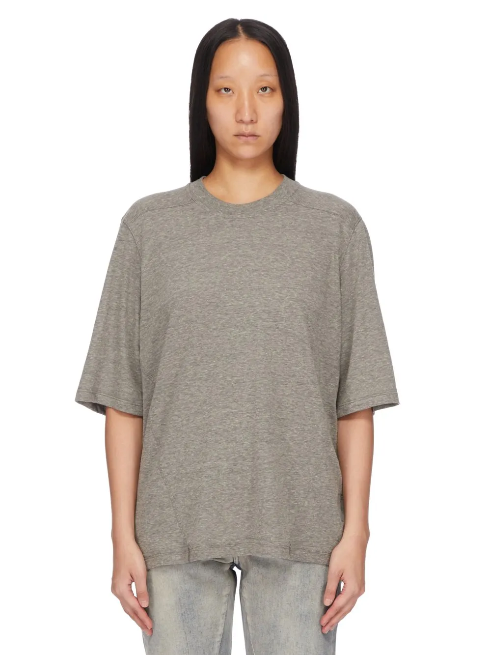 Drkshdw Concordians Walrus T In Melange Grey Jersey
