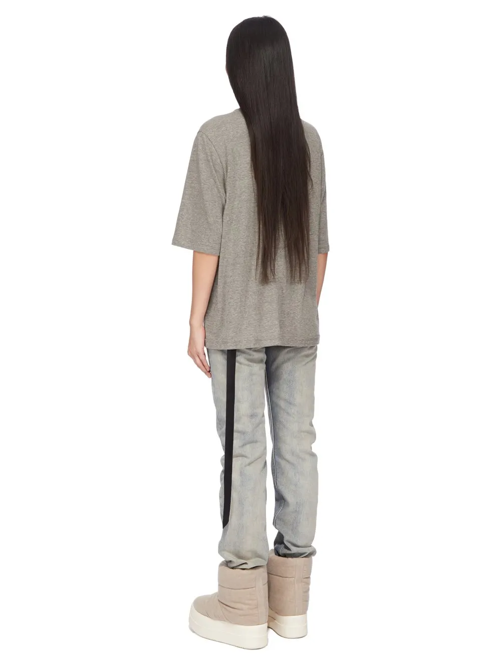 Drkshdw Concordians Walrus T In Melange Grey Jersey