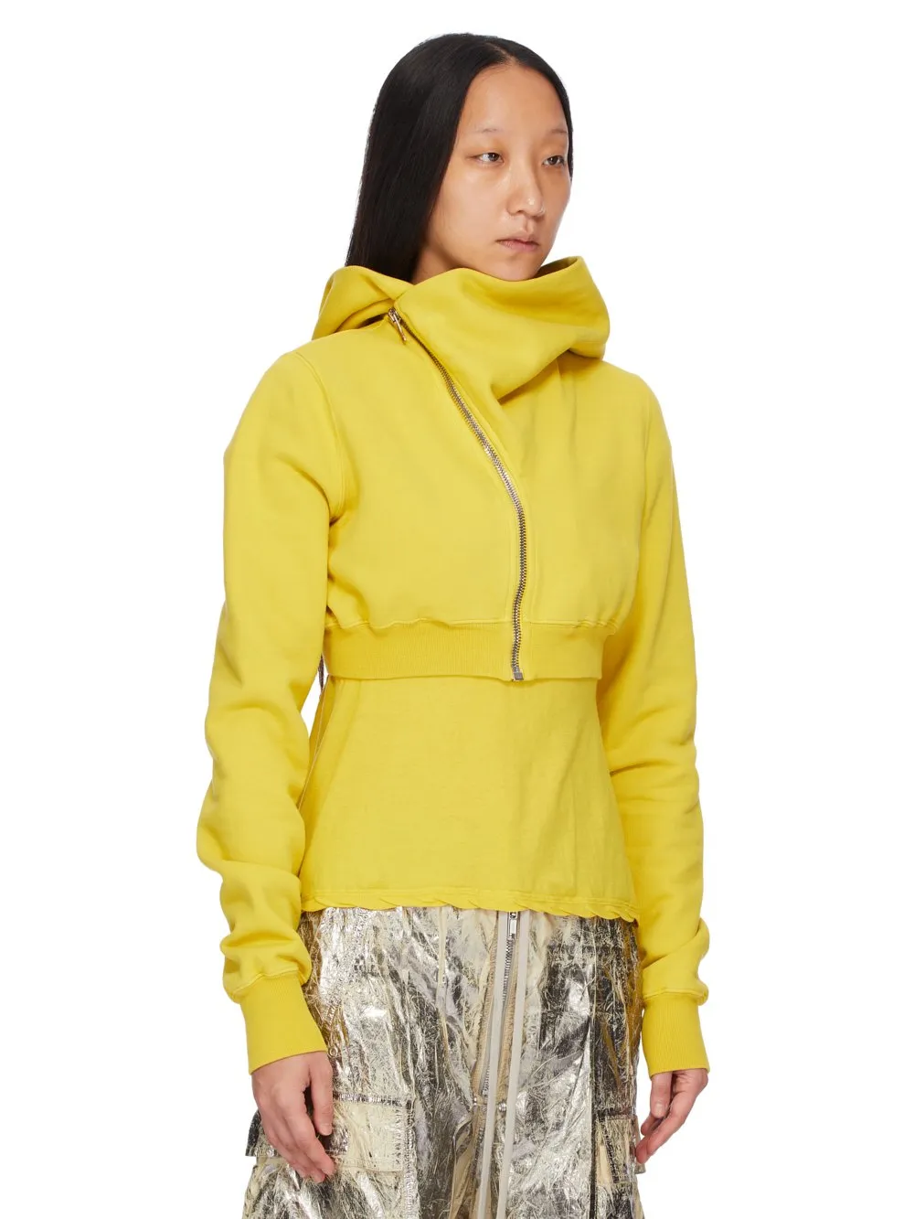 Drkshdw Concordians Micro Mountain Hoodie In Lemon Furka Heavy Sweatshirt
