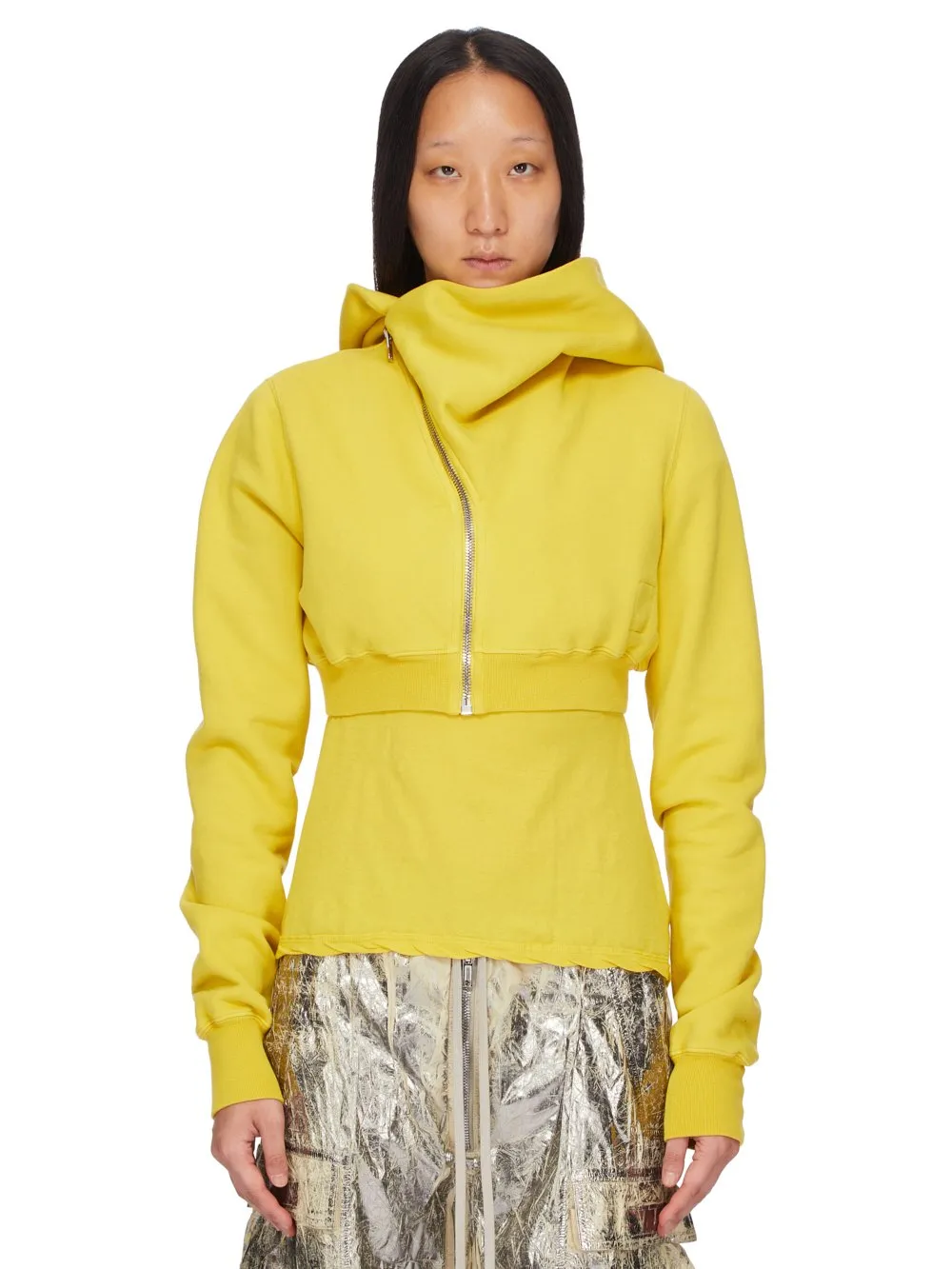 Drkshdw Concordians Micro Mountain Hoodie In Lemon Furka Heavy Sweatshirt
