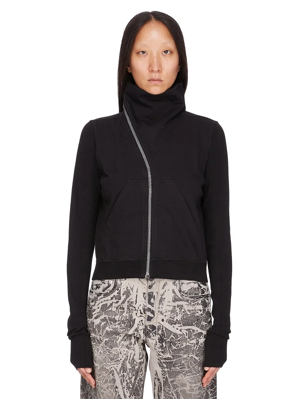 Drkshdw Concordians Mountain Sweat In Black Compact Heavy Jersey