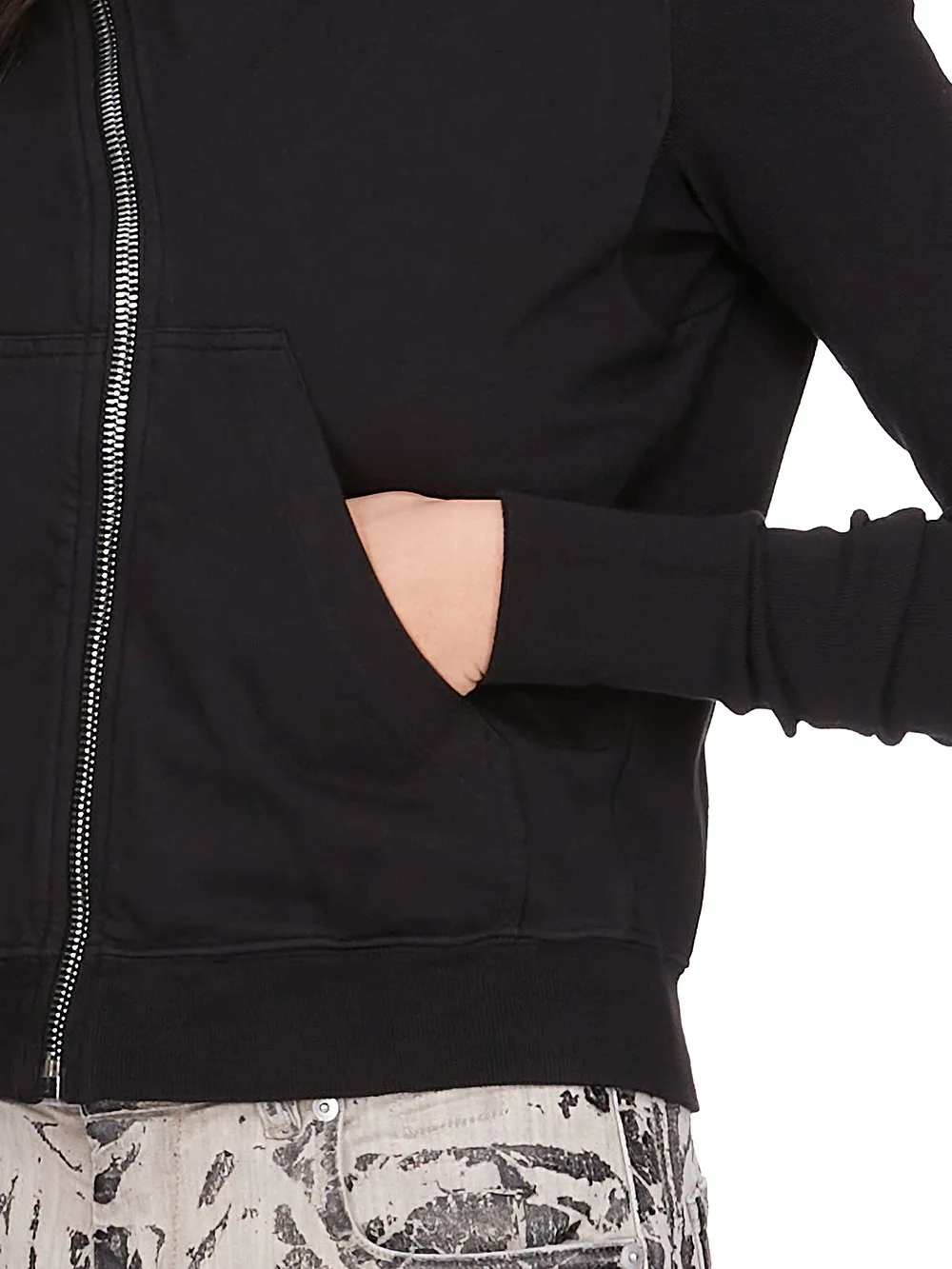 Drkshdw Concordians Mountain Sweat In Black Compact Heavy Jersey