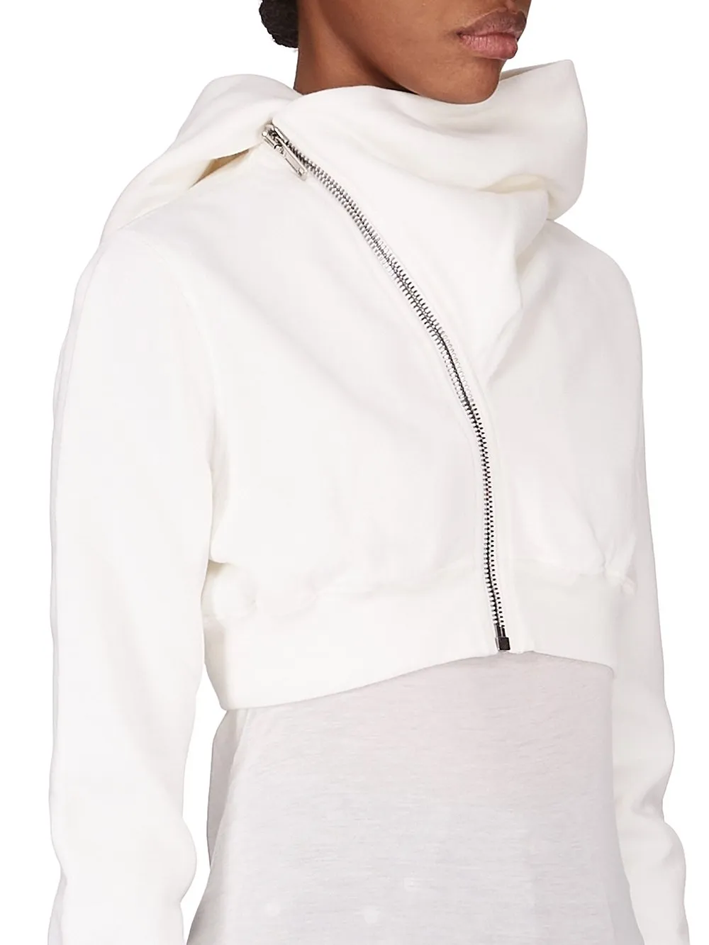 Drkshdw Concordians Micro Mountain Hoodie In Milk Furka Heavy Sweatshirt