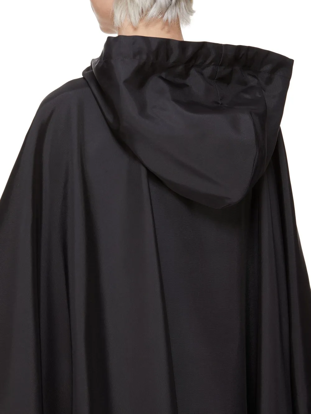 Drkshdw Concordians Poncho In Black Nylon Canvas