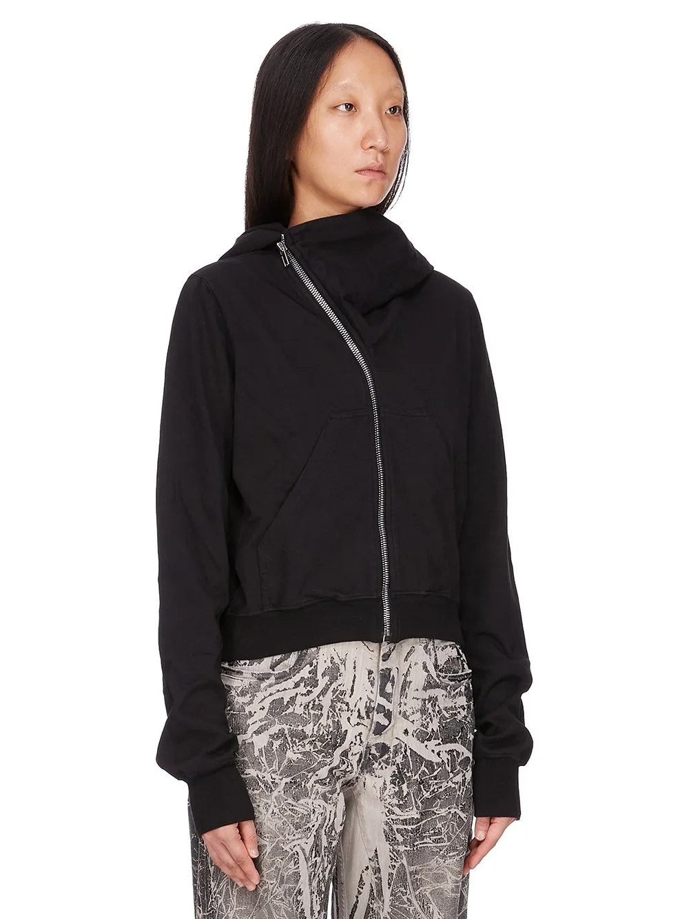 Drkshdw Concordians Mountain Hoodie In Black Compact Heavy Jersey