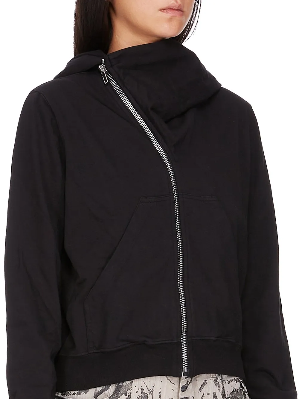Drkshdw Concordians Mountain Hoodie In Black Compact Heavy Jersey