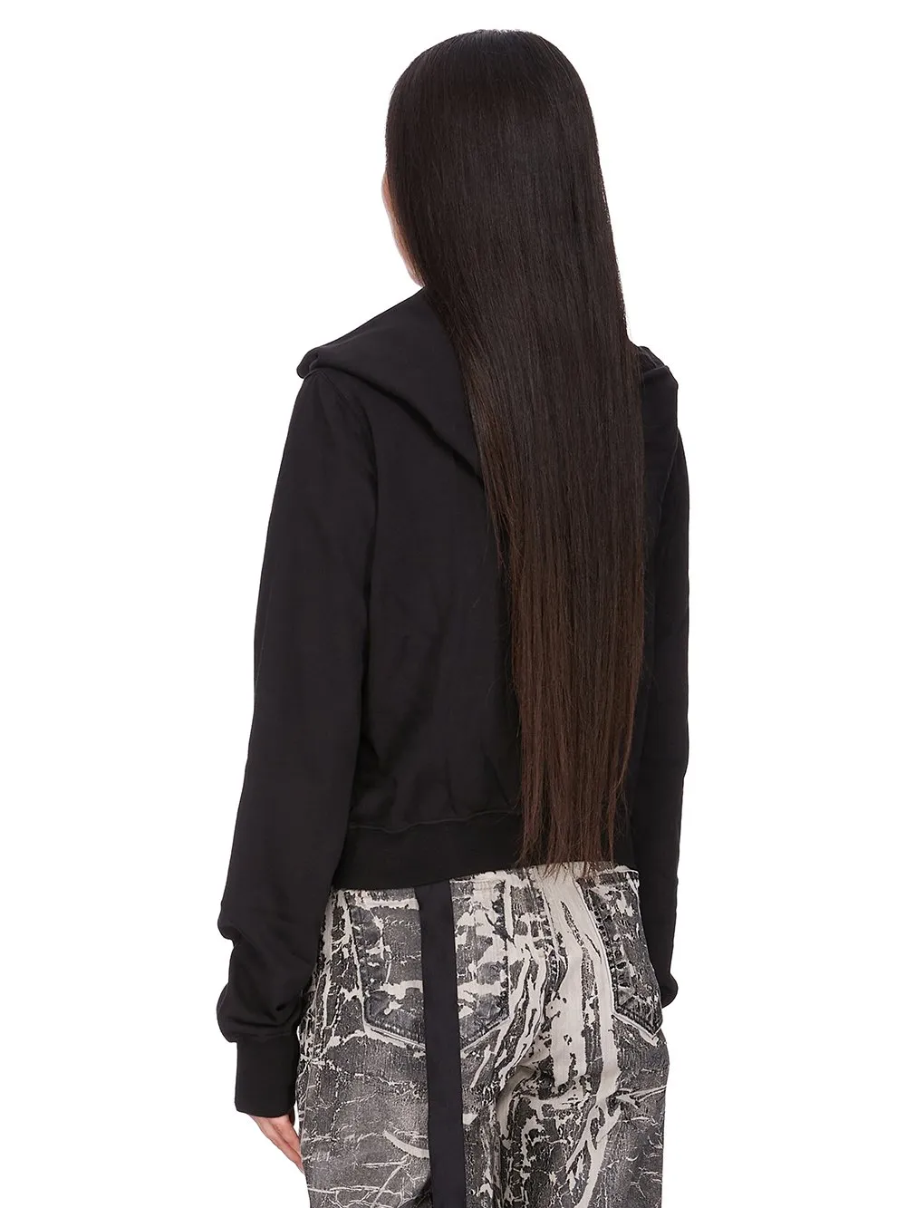 Drkshdw Concordians Mountain Hoodie In Black Compact Heavy Jersey
