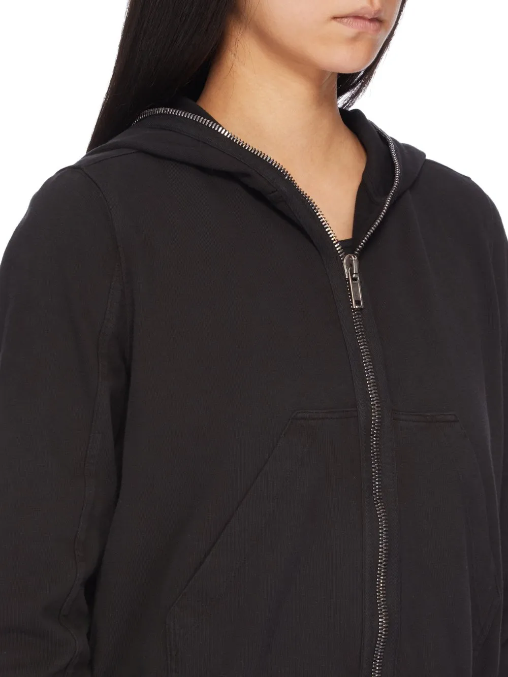 Drkshdw Concordians Small Gimp Hoodie In Black Compact Heavy Jersey