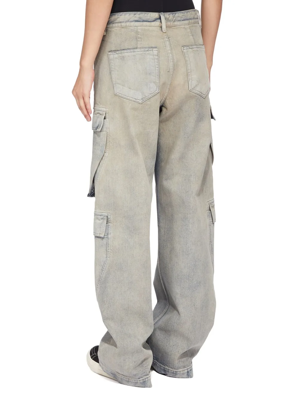 Drkshdw Concordians Double Cargo Jeans In 13Oz Mineral Pearl Denim