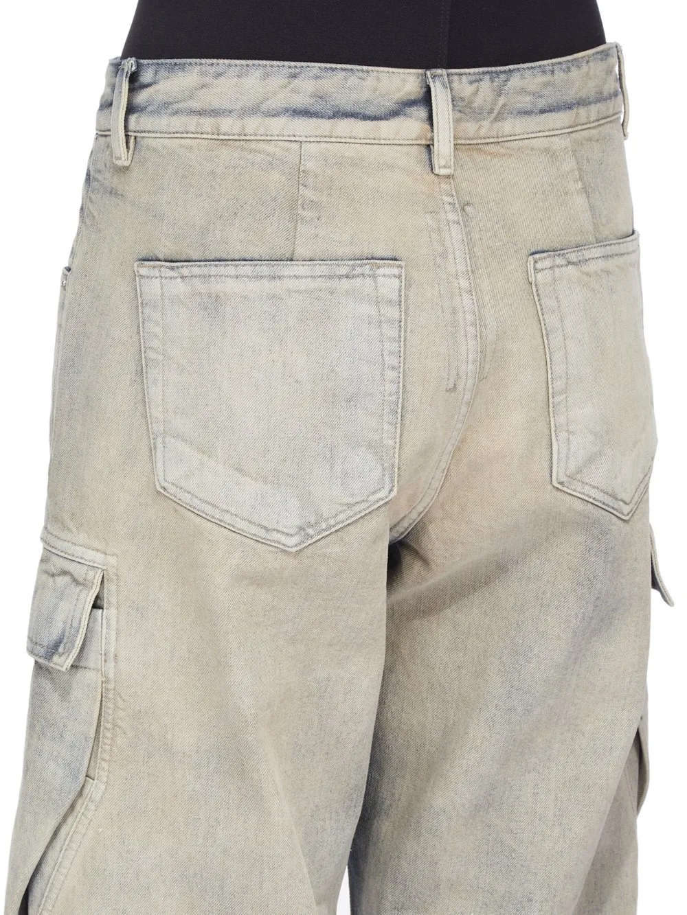 Drkshdw Concordians Double Cargo Jeans In 13Oz Mineral Pearl Denim