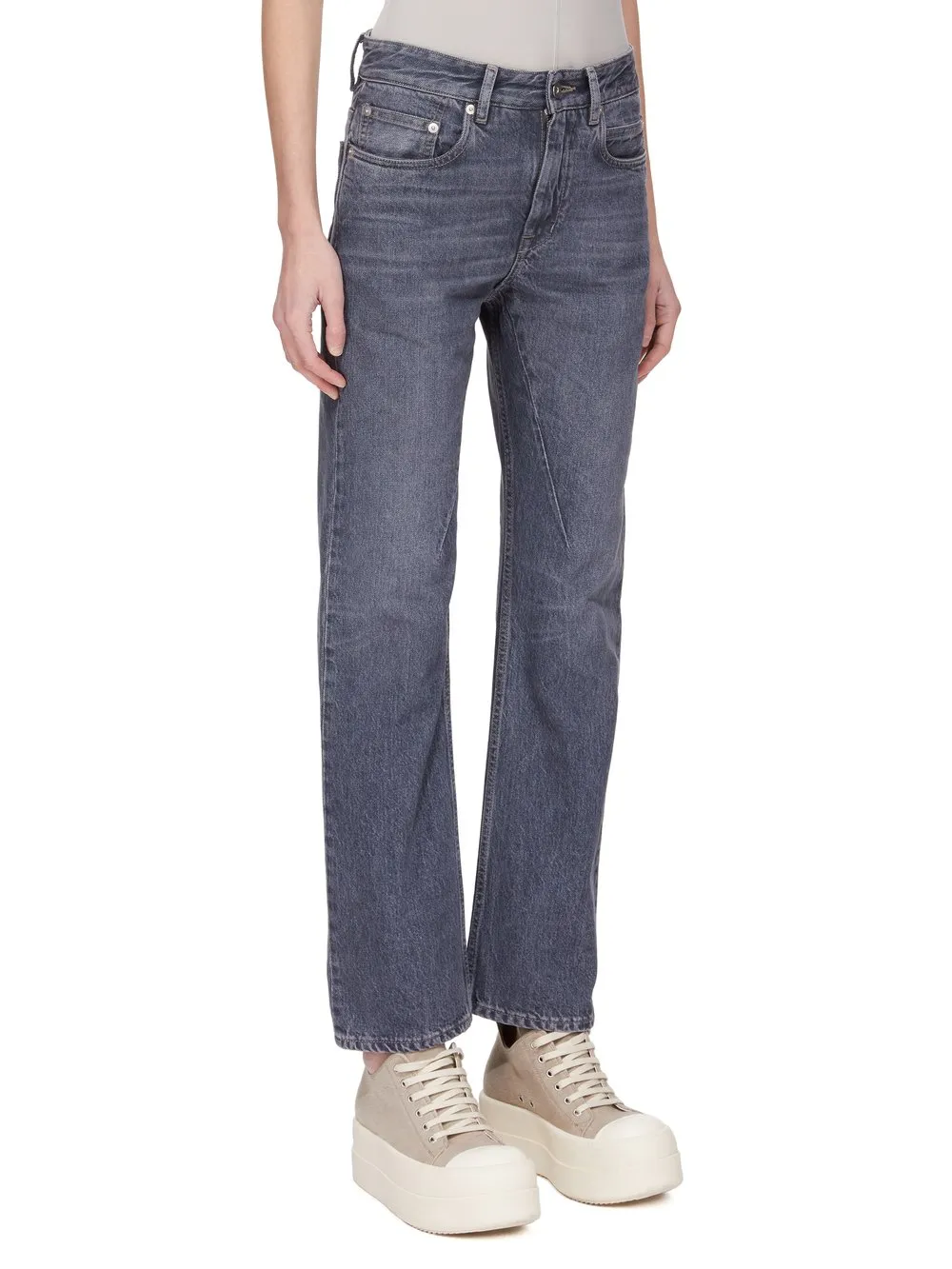Drkshdw Concordians Fog Cut In 13Oz Stone Washed Grey Denim
