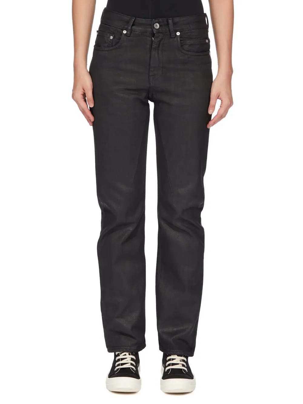 Drkshdw Concordians Fog Cut In 13Oz Black Wax Denim