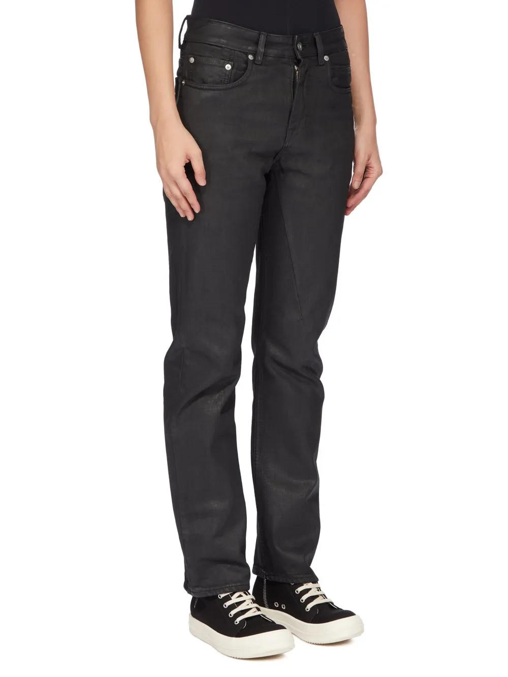 Drkshdw Concordians Fog Cut In 13Oz Black Wax Denim