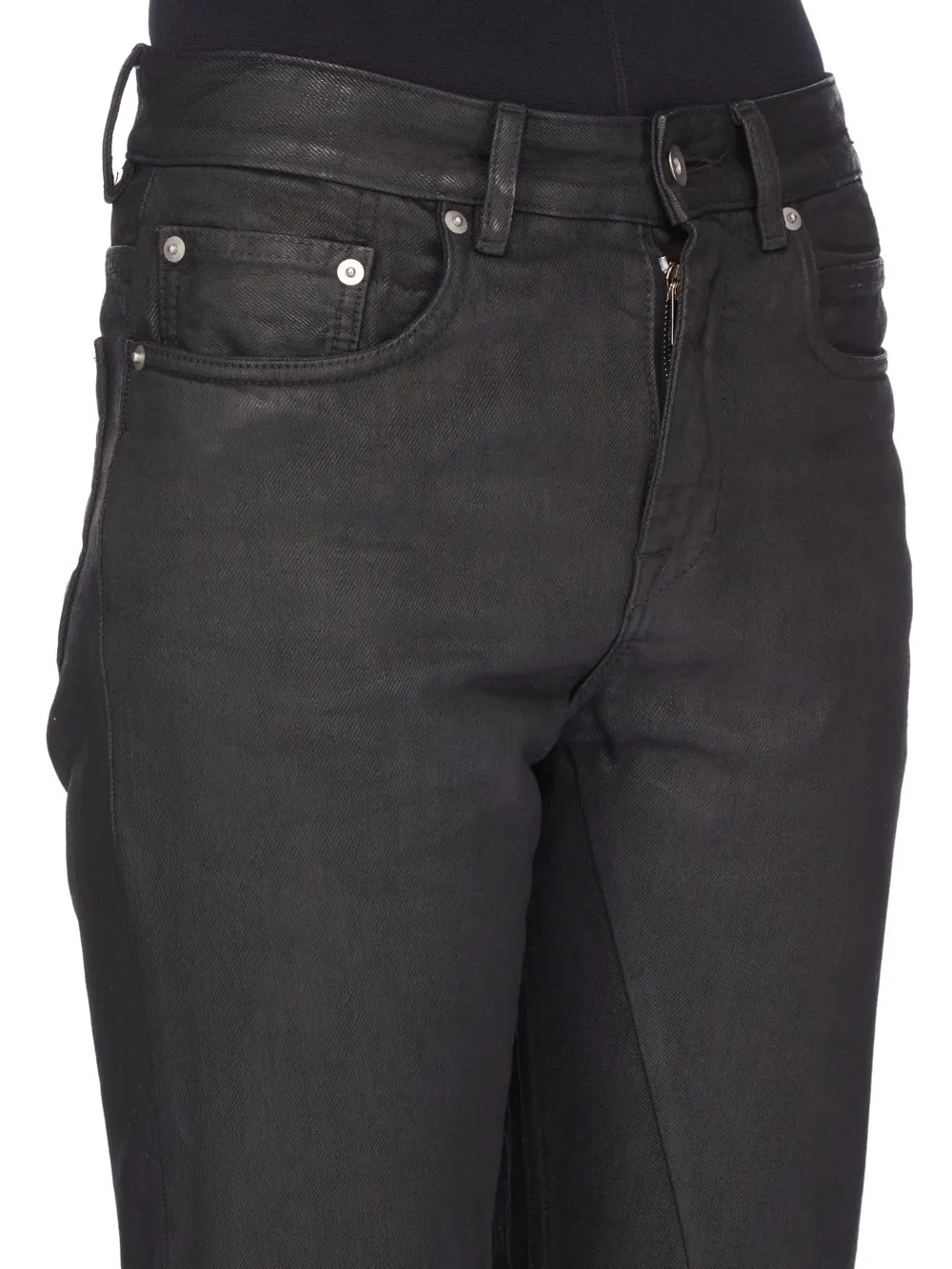 Drkshdw Concordians Fog Cut In 13Oz Black Wax Denim