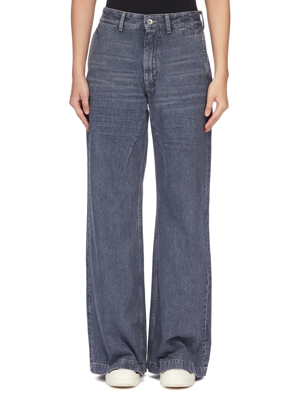 Drkshdw Concordians Geth Jeans In 13Oz Stone Washed Grey Denim