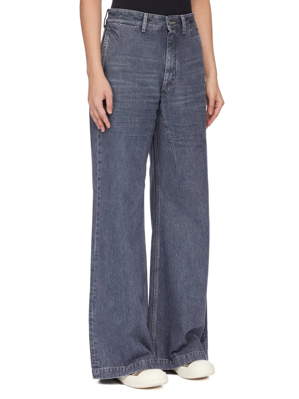 Drkshdw Concordians Geth Jeans In 13Oz Stone Washed Grey Denim