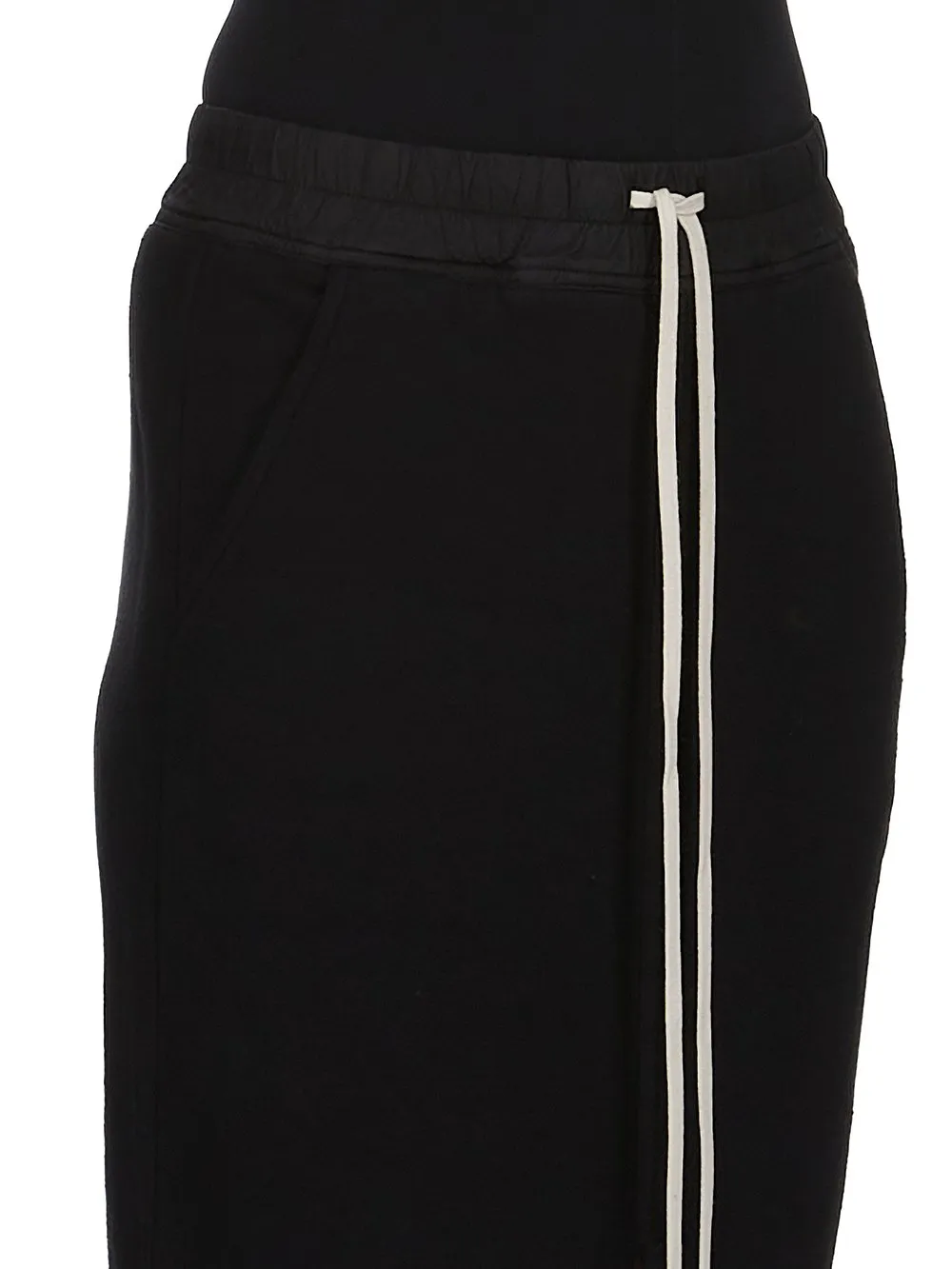 Drkshdw Concordians Phleg Pillar Skirt In Black Slub Felpa