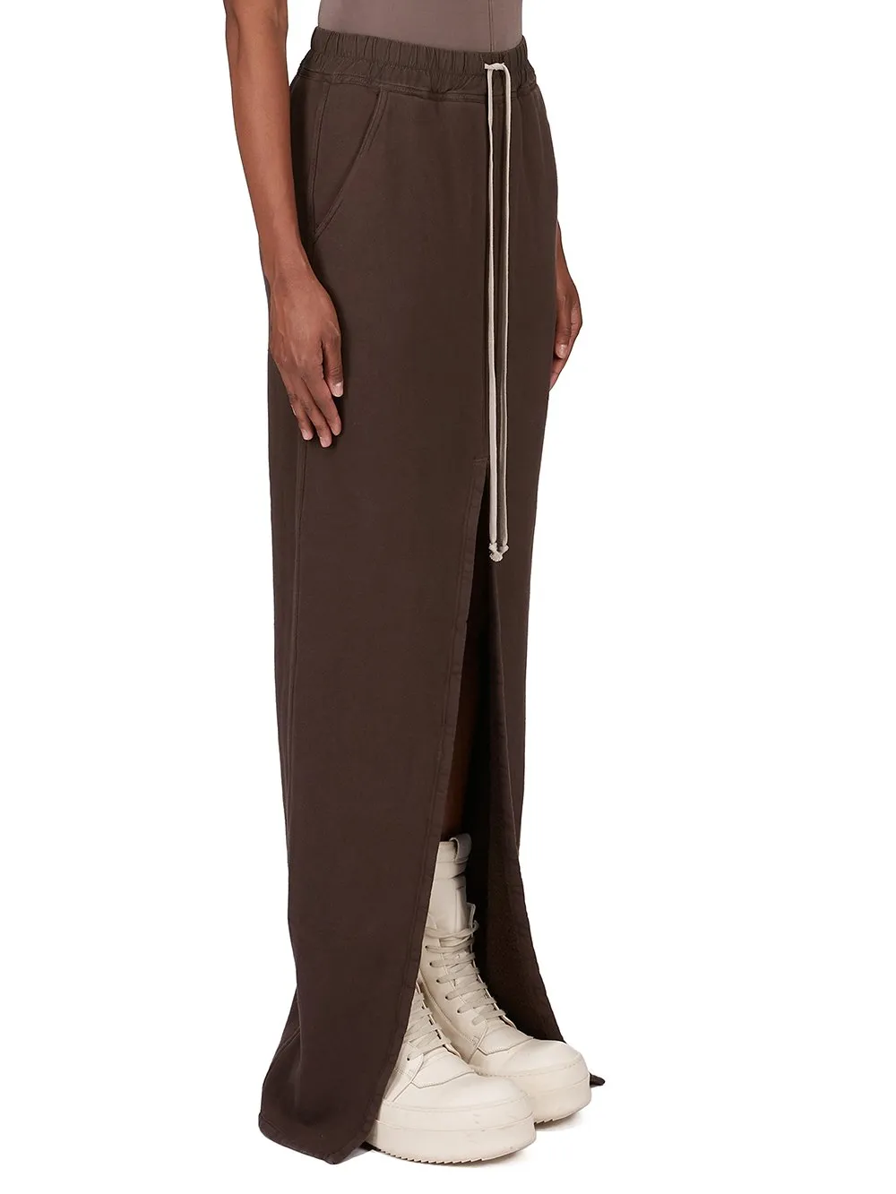 Drkshdw Concordians Phleg Pillar Skirt In Dark Dust Slub Felpa