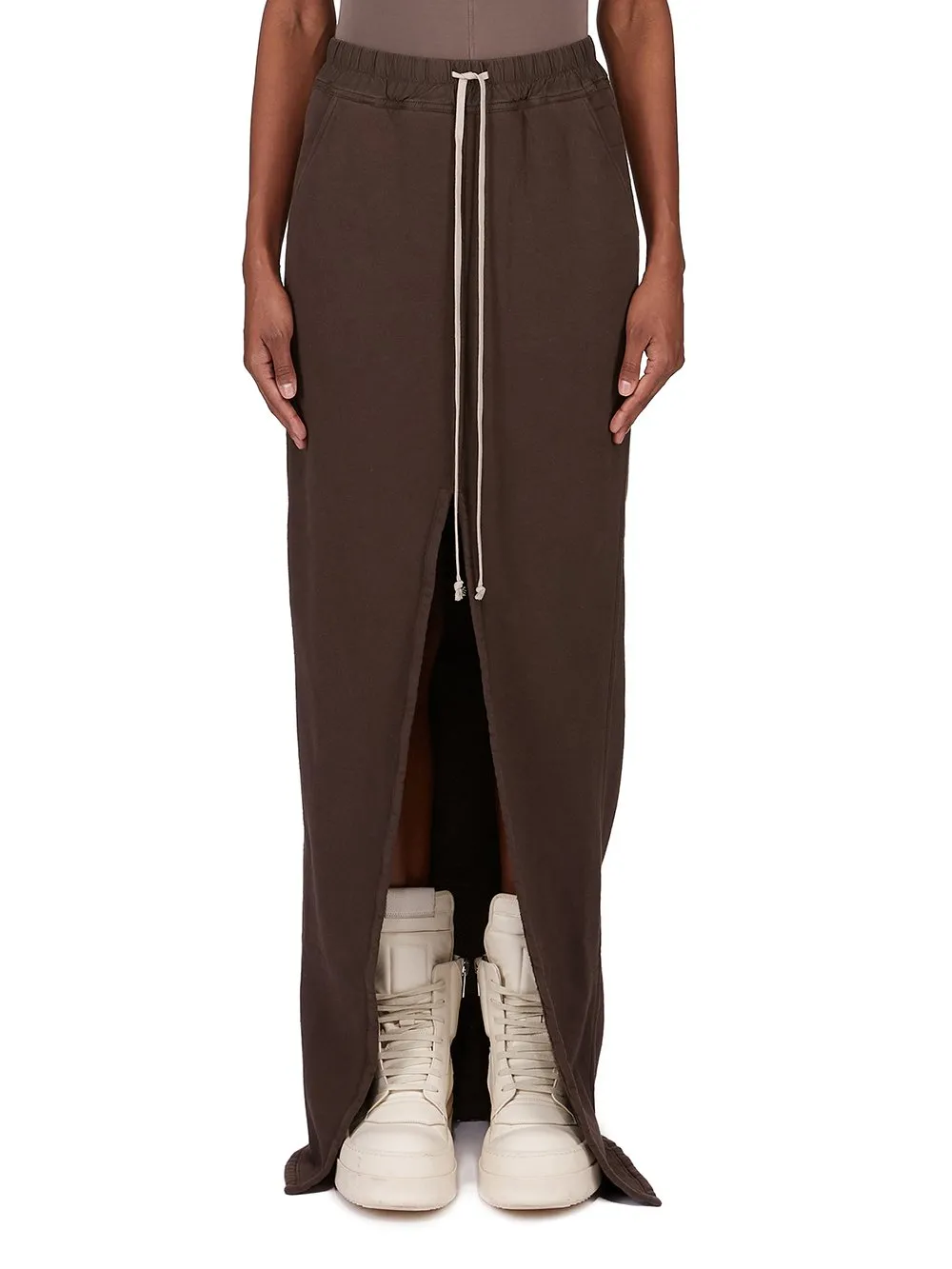 Drkshdw Concordians Phleg Pillar Skirt In Dark Dust Slub Felpa