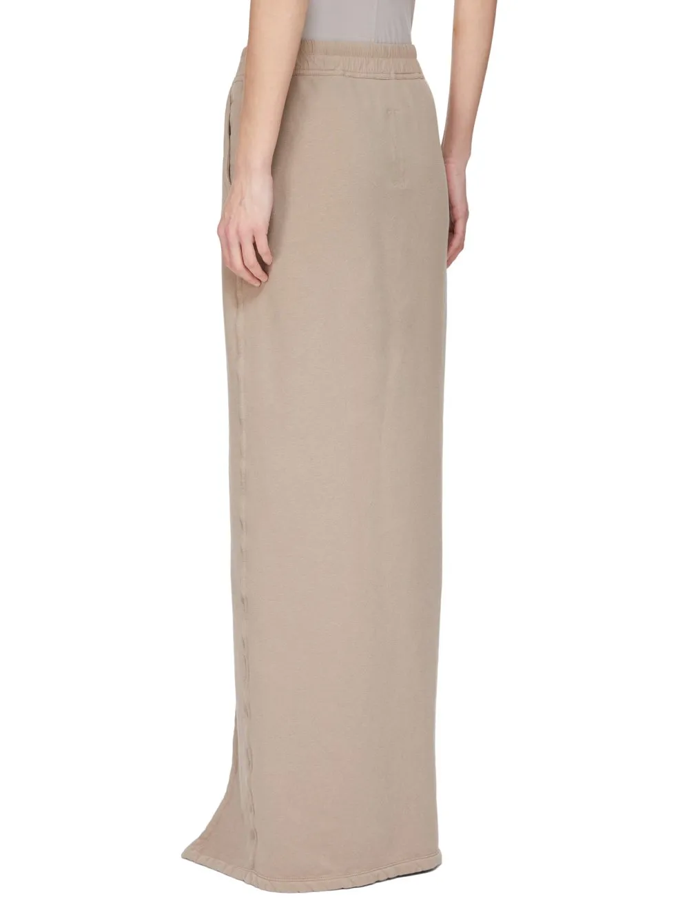 Drkshdw Concordians Phleg Pillar Skirt In Dirty Pearl Slub Felpa