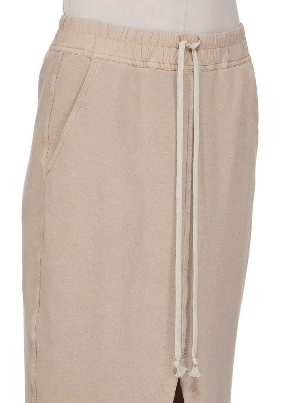 Drkshdw Concordians Phleg Pillar Skirt In Dirty Pearl Slub Felpa