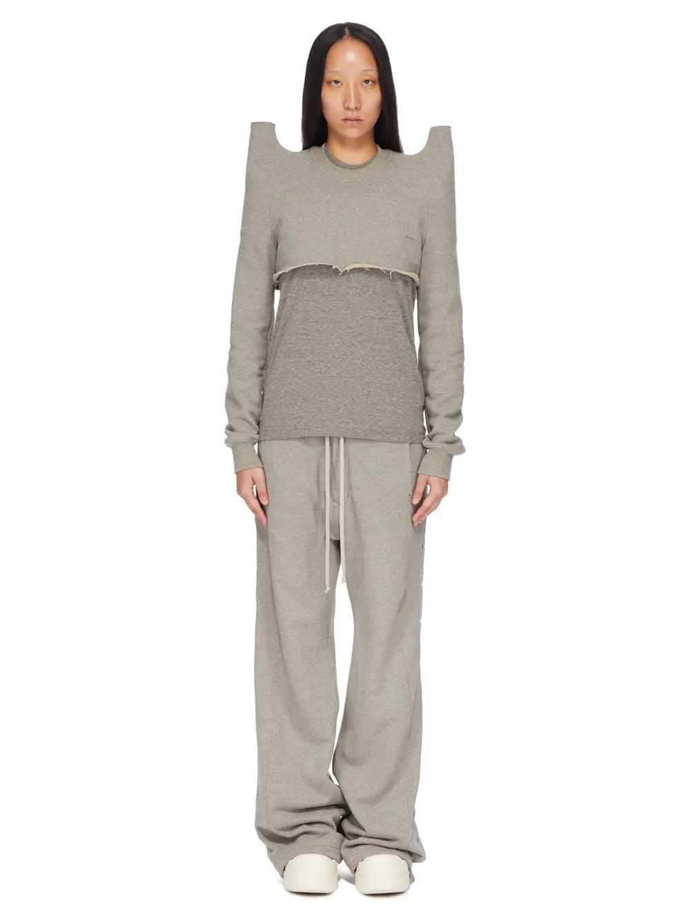 Drkshdw Concordians Pusher Pants In Grey Melange Felpa Jersey