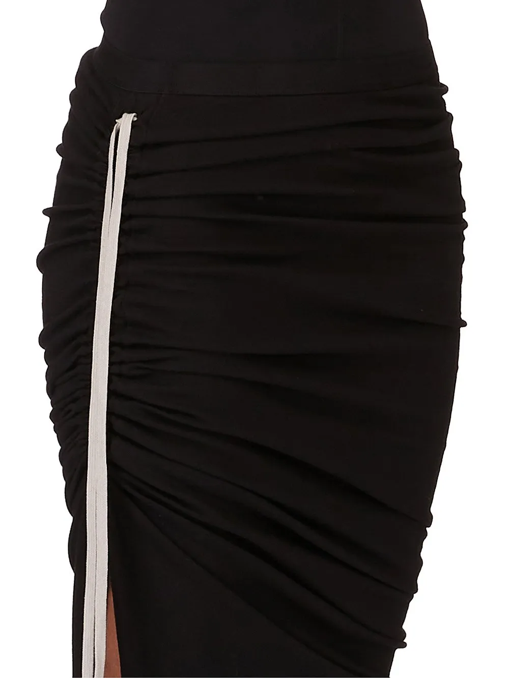 Rick Owens Concordians Edfu Skirt In Black Double Brushed Jersey